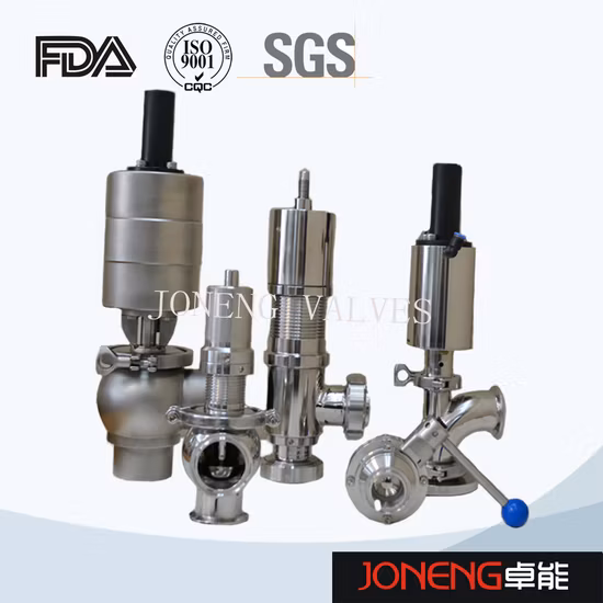 Stainless Steel Sanitary Sanitaire Food Grade Milk Pneumatic Vacuum Butterfly, Diaphragm, Safety Relief Valve, Ball Control Valve (JN-BV1001)