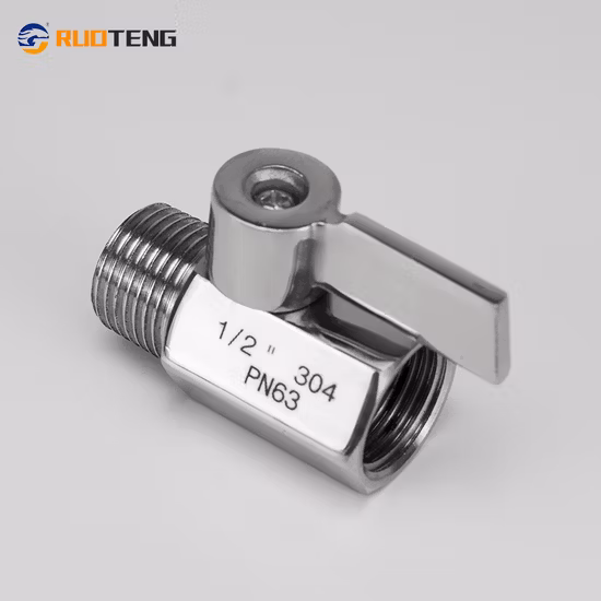 PN63 de acero inoxidable rosca macho/hembra mini válvula de bola